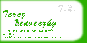 terez medveczky business card